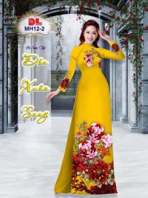 Vải Áo Dài Hoa Cẩm Chướng AD MH12 22
